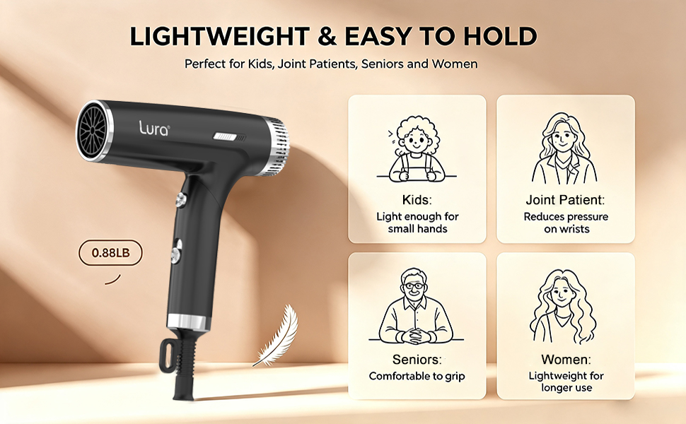lightweight blow dryer