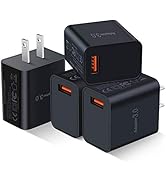 Besgoods Fast Charging Block 3.0, [4-Pack] 18W USB Wall Charger 3A Power Adapter Compatible with ...