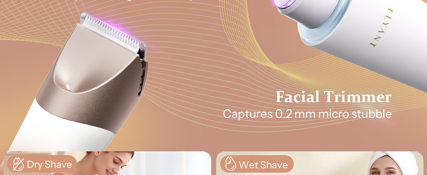 Facial Trimmer captures 0.2 mm micro stubble