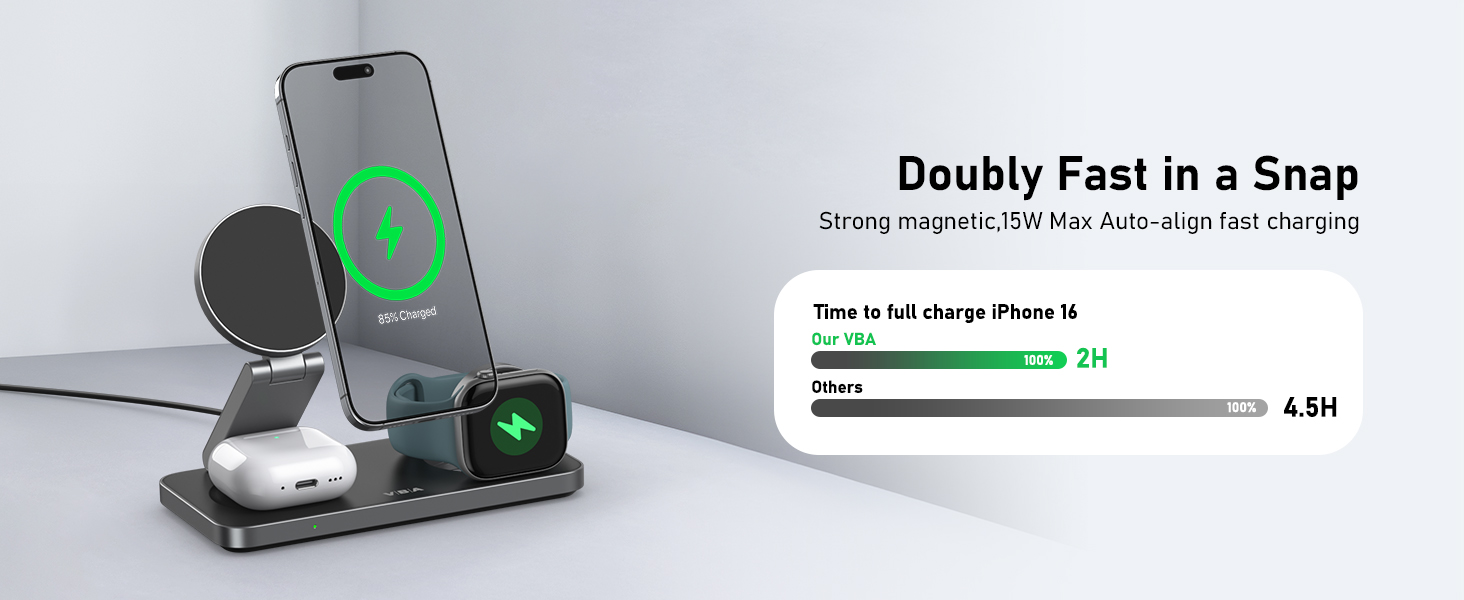 3 in 1 wireless charging station