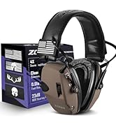 ZOHAN Shooting Ear Protection with Gel Ear Pads, 4X Sound Amplification, 23dB NRR, Impact Hearing...