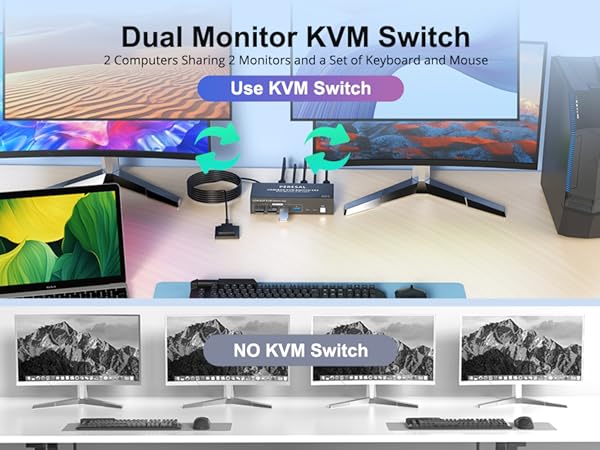 dual monitor kvm switch