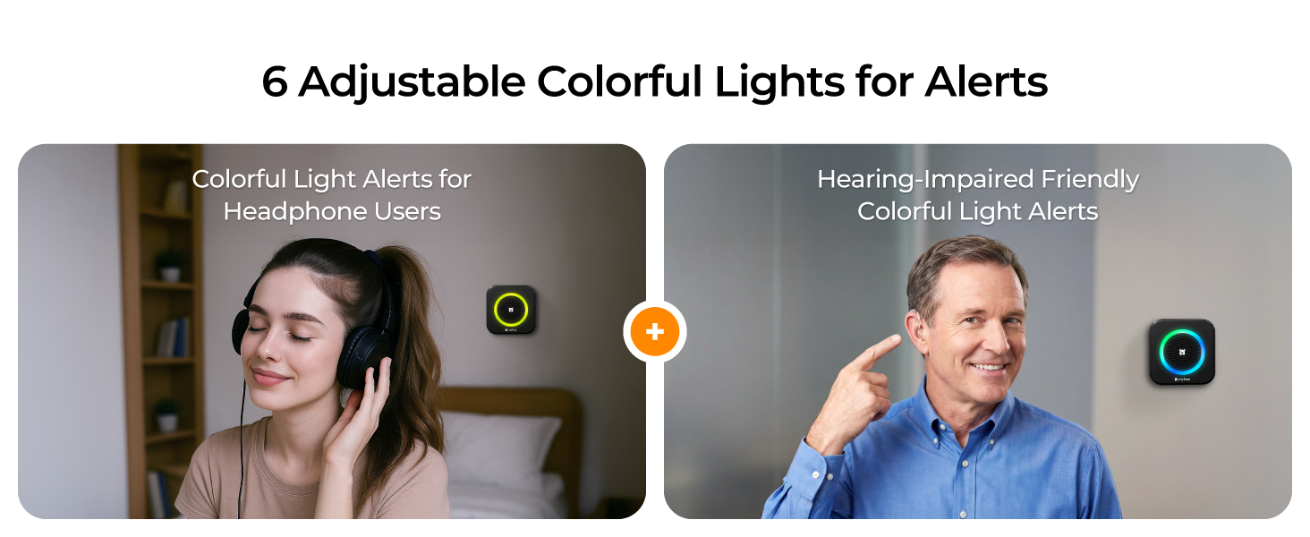 Wireless door bell with Colorful Light