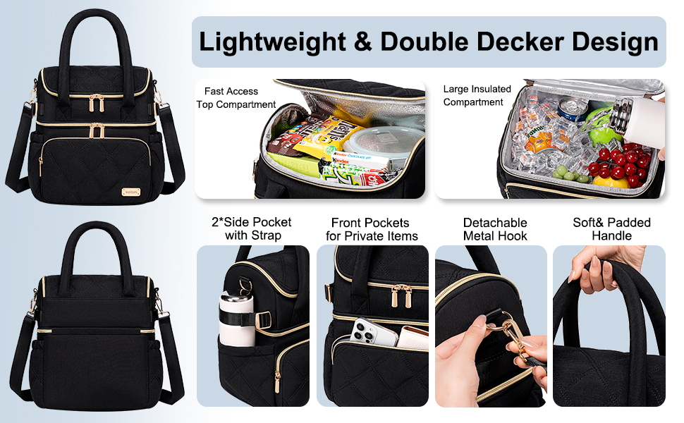 lunch bag for women lunch box lunchbag lunch cooler lunch tote for work adult insulated bag