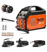 145A MIG Welder,110V/220V multiprocess welder,Gas Gasless MIG Welding Machine,5 in 1 MIG/MMA/Lift...
