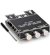 ZK-1002T 100W+100W Power Amplifier Board, 2.0 Channel Audio AMP with Treble and Bass Control, DC ...