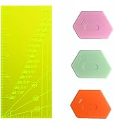Seam Allowance Ruler with Magnetic Seam Guide,Perforated 1/8"-2" Seam Gauge,15/30/45° Trim Lines ...