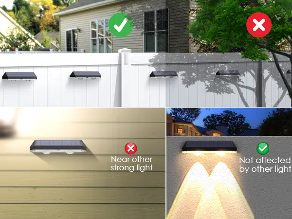 solar fence lights outdoor 