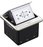 WEBANG Pop Up Floor Outlet Covers Box with 20 Amp Stainless Steel GFCI Tamper Resistant Rceptacle...
