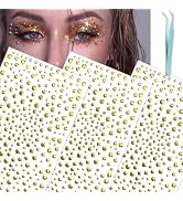 NOOEPC Gold Face Gems Glitter Body Glittery Stereo Gem Stickers Rave Accessories Makeup Rhineston...