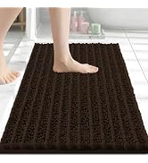 Arotive Luxury Bathroom Rugs 24x16, Extra Soft Thick Absorbent Shaggy Chenille Bath Rugs, Non-Sli...