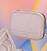 NISHEL Travel Jewelry Case, Travel Organizer for Necklaces, Earrings, Rings, Bracelets, Watch, Pink