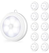 Upgraded Motion Sensor LED Night Light, Non-Fall Cordless Battery-Powered Wall Light, Stick-on Ma...