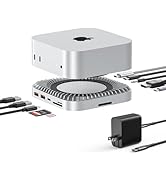 RayCue 40G Mac mini M4 Dock & Stand with 8T NVMe SSD Enclosure,2X USB-A 3.2 10Gbps, USB-C 3.2 10G...
