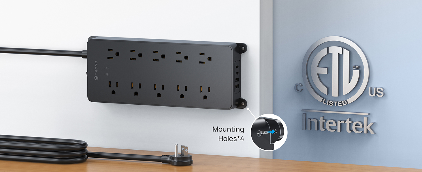 wall mountable power strip