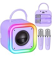 Mini Karaoke Machine for Kids, Girl Toys Gifts, Kids Karaoke Wireless Microphone for 4,5,6,7,8,9,...