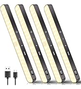 Ferswe Closet Lights Rechargeable, Battery Level Display, Dimmable Battery Powered Lights, 3000K ...