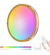libtit 13 Inch RGB Flush Mount Ceiling Lights with Remote, 24W 5CCT 3000K-6500K&amp;Dimmable, LED Lig...