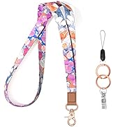 Rimilak Neck Lanyard Key Chain, Long Lanyard Strap Keychain Holder for Women Men Car Keys ID Badg...