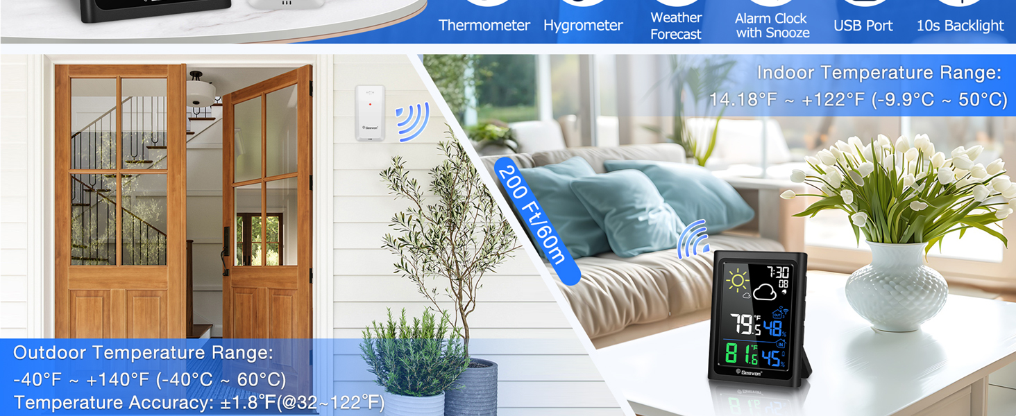 weather station with remote sensor