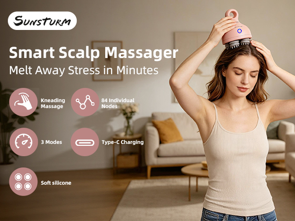 Smart Scalp Massager, Melt Away Stress in Minutes