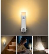 Chunace Motion Sensor Night Light with LED Flashlight - Dimmble &amp; Rechargeable, Portable Indoor W...