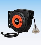 DEWENWILS Retractable Extension Cord Reel, 40 FT Heavy Duty Power Cord, 12AWG/3C SJTOW, 3 Grounde...