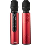YONVO Bluetooth 5.3 Wireless Karaoke Microphone, Portable Handheld Mic with 10W Speakers, Clear V...