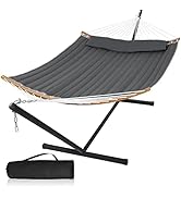 Mansion Home Hammock with Stand, Heavy Duty Hammock with Stand Included, Two Person Hammock with ...