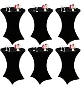 JALANCY 6 Pack Cocktail Spandex Tablecloth 32"x43" Black Stretch Square Corners Cocktail Table Co...