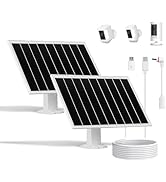 DSOGFOA 8W Solar Panel for Security Camera, Waterproof Outdoor Solar Charger with USB-C&amp;DC&amp;Micro ...