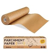 Katbite 12in x 262ft Unbleached Parchment Paper Roll, 260 Sq.Ft, Balanced Series, Non-Stick, Extr...