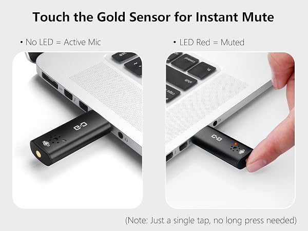 Upgrade Mini USB Microphone with Mute for Laptop 