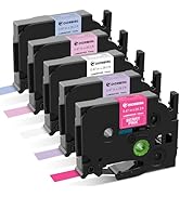 5-Pack Compatible Brother P Touch Label Tape TZe 12mm 0.47 Laminated TZ Tape Colored Label Maker ...
