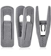 TOFIIGREM Grey Velvet Hangers Clips (50-Pack), Non-Slip Velvet Skirt Hanger Clips for Velvet Hang...