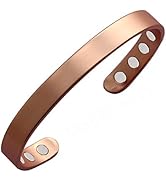 MagEnergy Copper Bracelet for Men and Women, 99.9% Pure Copper Magnetic Bangle with 8pcs 3500 Gau...