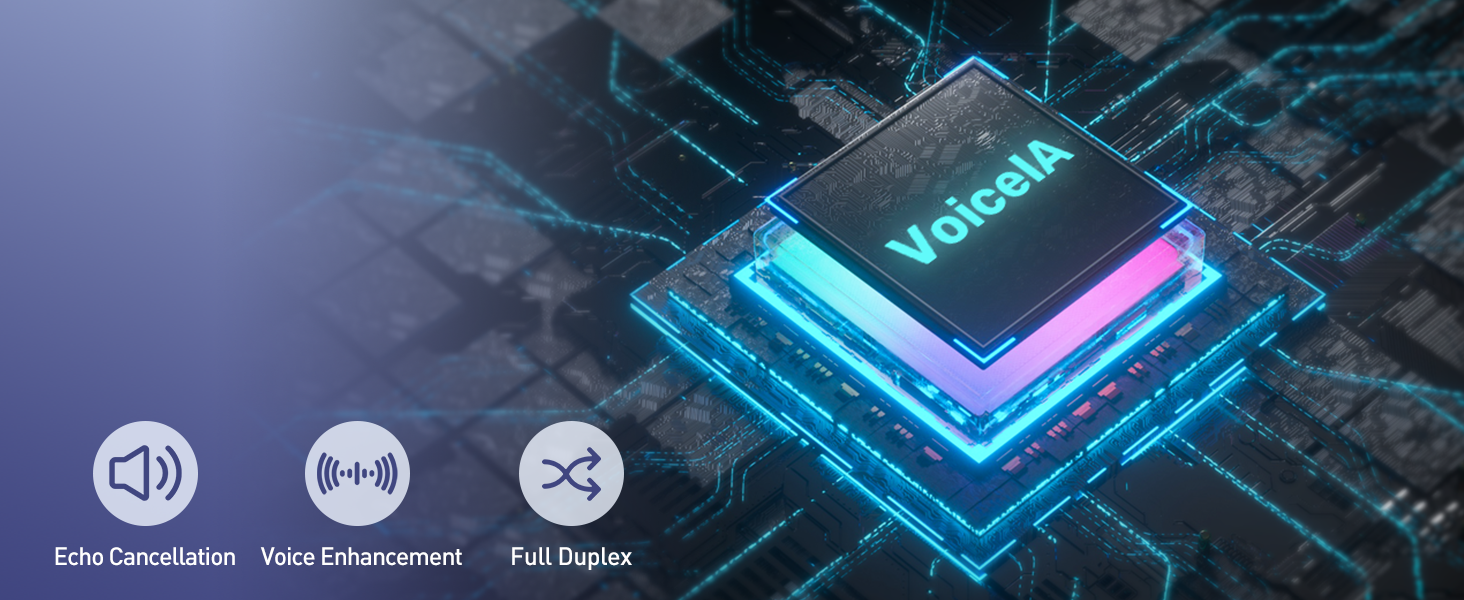 VoiceIA Technology of Luna Plus bluetooth speaker with microphone