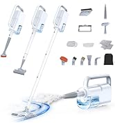 LABIGO 10-in-1 Steam Mop with Detachable Handheld Steamer, 350ml Tank, 10s Heat-Up, 248°F Steam C...