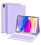 besky for iPad 10th Generation Case with Keyboard, 10th Gen Keyboard Case with Pencil Holder, Wir...