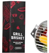 Rolling Grill Basket, New Opening Design, Extra Sturdy Cylinder Grilling Basket, Food Grade Stain...