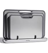 SMIRLY Titanium Cutting Board for Kitchen, Double Sided Chopping Board Set with Holder, 100% Pure...