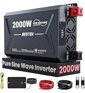 2000 Watt Pure Sine Wave Power Inverter, 12V DC to 110/120V AC Inverter with 3 AC Outlets, Remote...