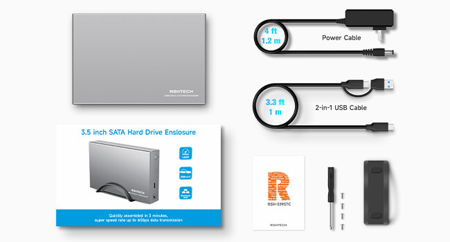 hard drive dock case with 12v power adapter