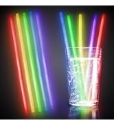 Windy City Novelties 25-Pack Assorted Colors 9 inch Glow Straws