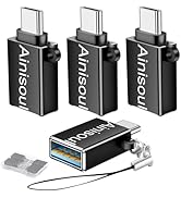 Ainisoul USB C to USB Adapter 4 Pack,USBC Male to USB A 3.0 Female OTG Adapter,Type C Thunderbolt...