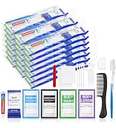 Xuezoioy 30 Set Personal Hygiene Kit Bulk,12-IN-1 Individually Wrapped Blue Basic Toiletry Suppli...
