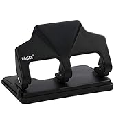 Eagle Heavy Duty 3-Hole Punch, Force Saving 50%, 30 Sheets Capacity, Black