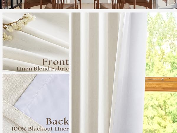 blackout linen curtain