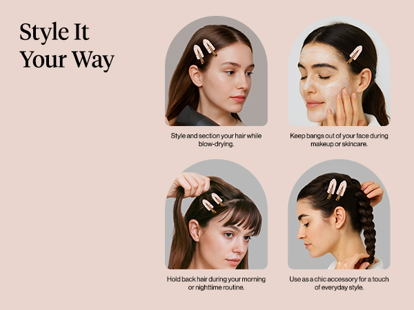 Kitsch Creaseless Hair Clips for Women - No Crease, No Bend Hair Clips
