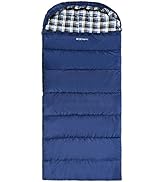 REDCAMP Flannel Sleeping Bag for Adults, Comfortable Cotton Sleeping Bags for Camping with Detach...